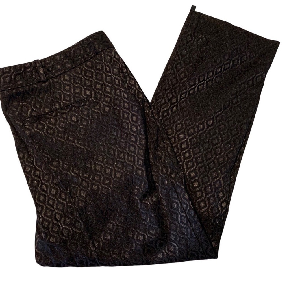 Worthington Slim Fit Black Diamond‎ Pattern Career Dress Pants Size 12